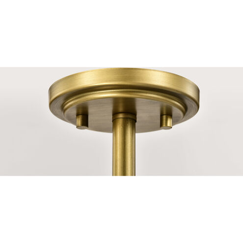 Solara 16.6 inch Natural Brass Semi Flush Mount Ceiling Light