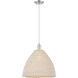 Downtown Urban Natural Ballston Dome 1 Light 15.75 inch Brushed Satin Nickel Mini Pendant Ceiling Light