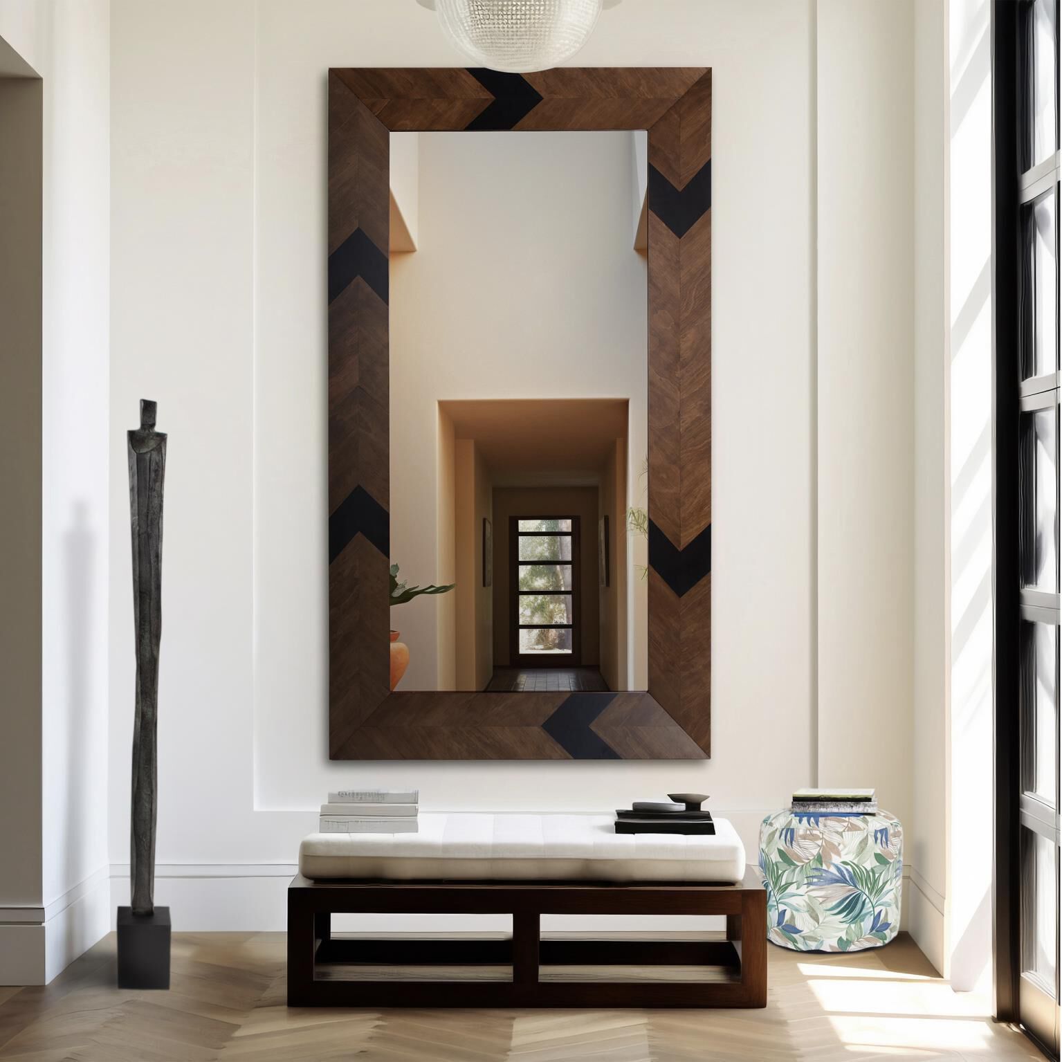 Sierra 87 X 47.25 inch Natural Wood Mirror