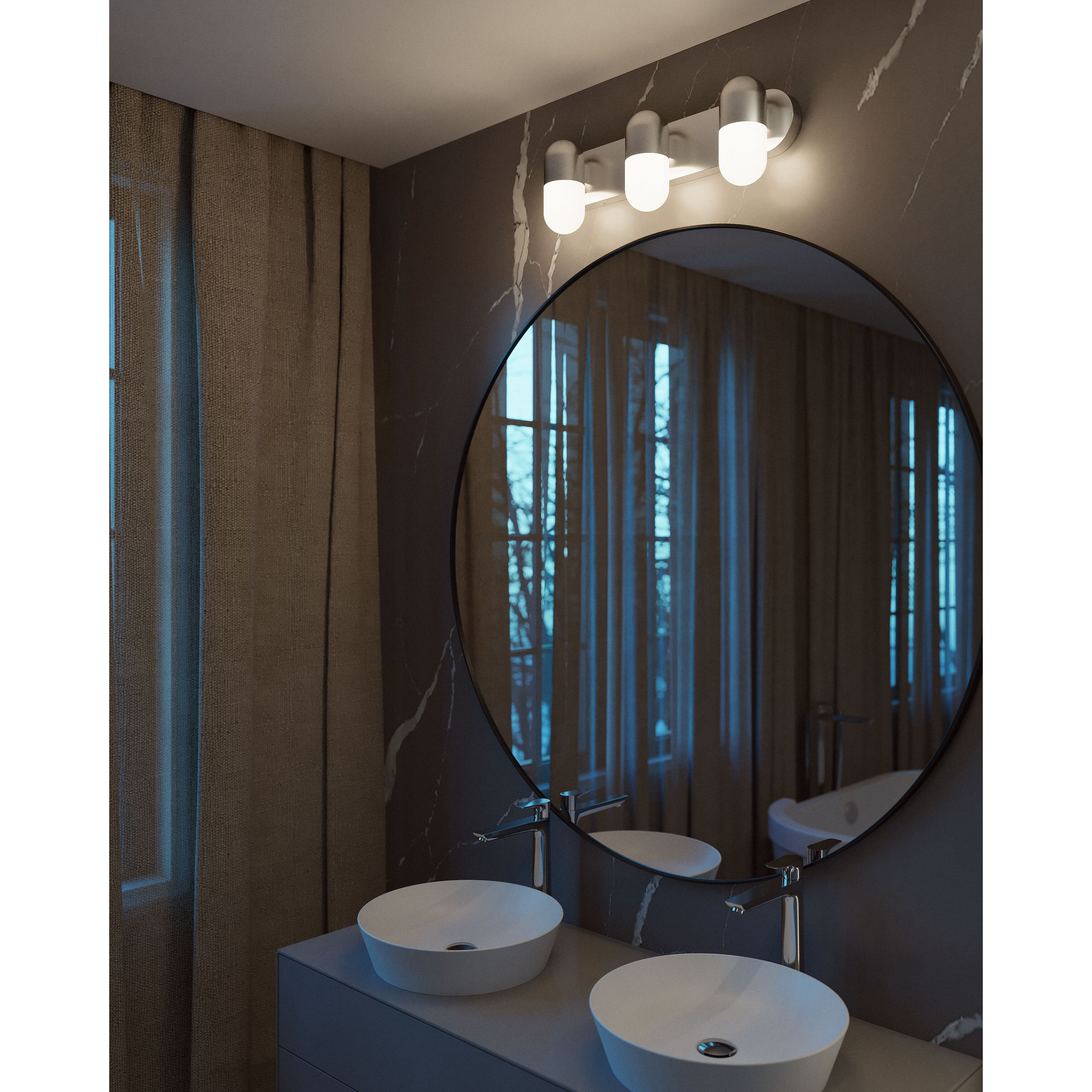 Irvine LED 24 inch Satin Nickel Vanity Light Wall Light