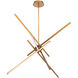 Parallax LED 38.75 inch Aged Brass Pendant Ceiling Light, dweLED