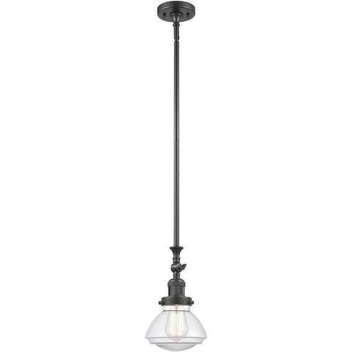 Franklin Restoration Olean LED 6.75 inch Oil Rubbed Bronze Mini Pendant Ceiling Light in Clear, Franklin Restoration