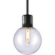 Zigrina 1 Light 7.88 inch Satin Brushed Black Pendant Ceiling Light