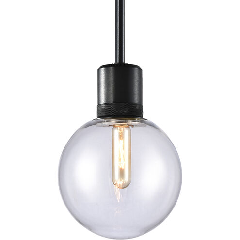 Zigrina 1 Light 7.88 inch Satin Brushed Black Pendant Ceiling Light