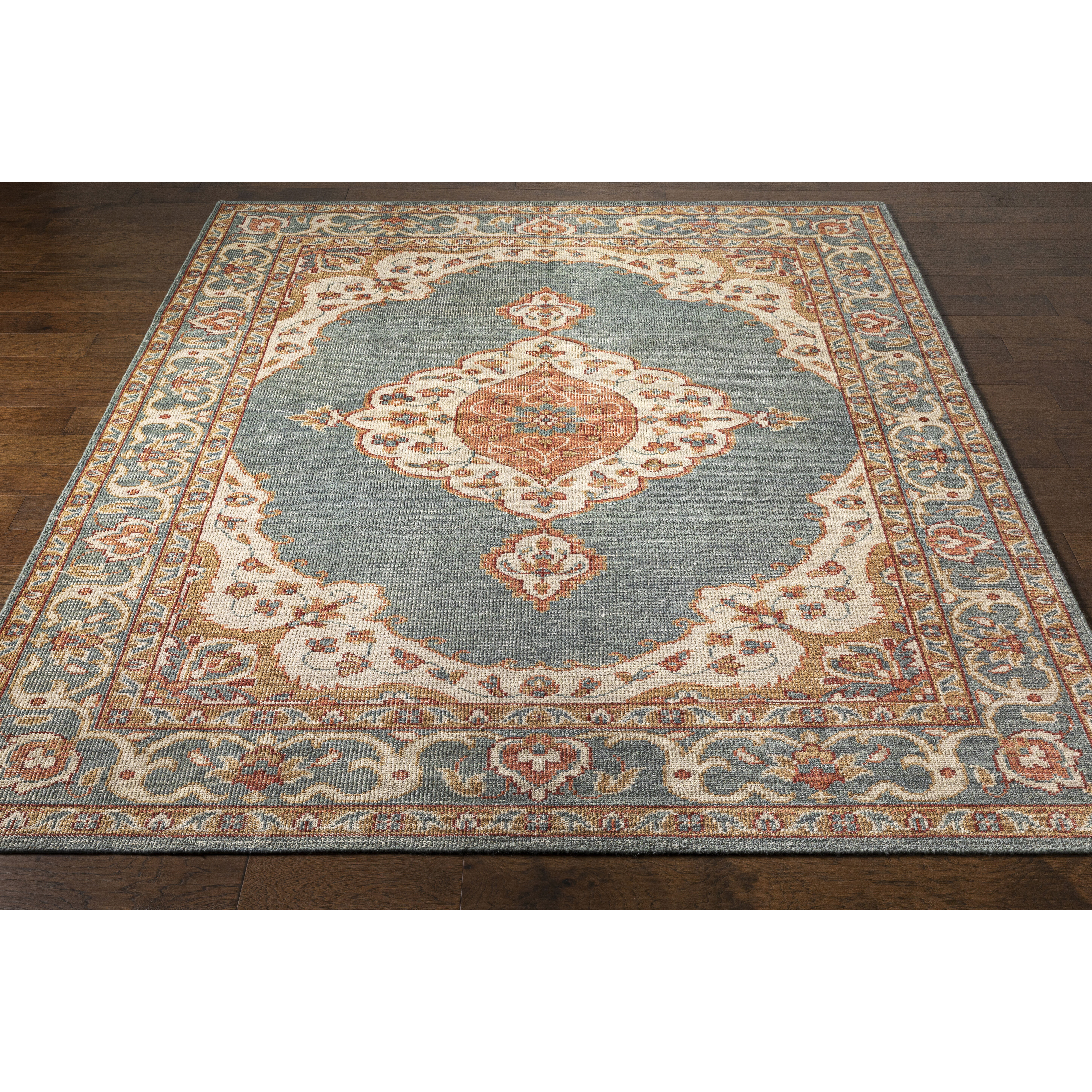 Zahra 102 X 66 inch Dusty Sage Rug in 6 X 9, Rectangle