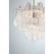 Addis 6 Light 19.75 inch Aged Brass Chandelier Ceiling Light in Tronchi Glass Clear
