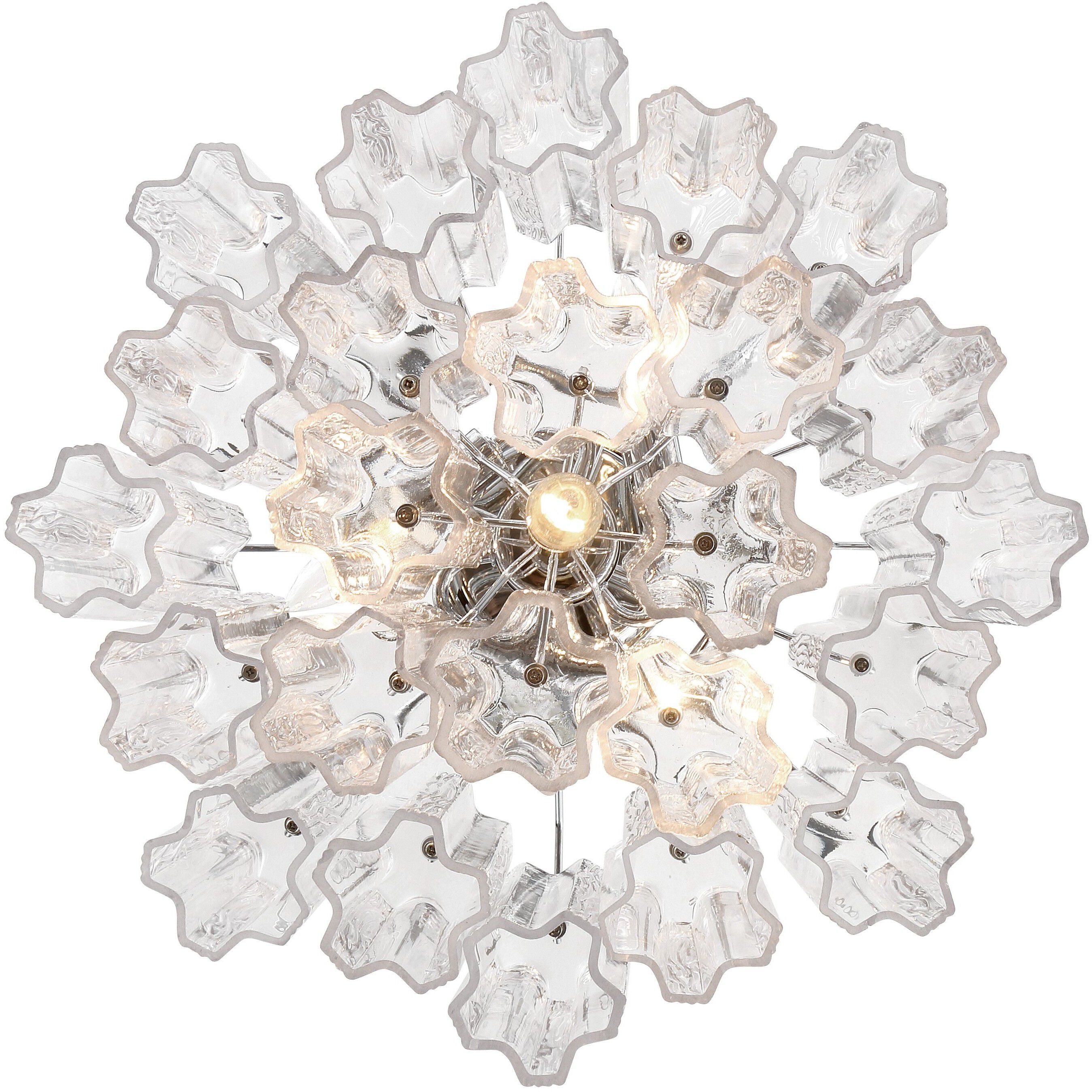 Addis 4 Light 17.75 inch Polished Chrome Semi Flush Ceiling Light in Clear