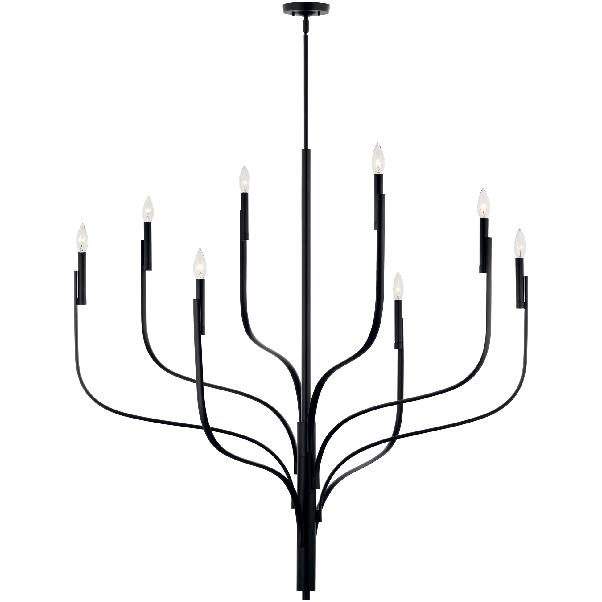 Livadia 8 Light Black Chandelier Ceiling Light, 1 Tier Large