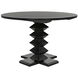 Zig-Zag 48 X 48 inch Hand Rubbed Black Dining Table