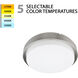 Lithium LED 15.85 inch Brushed Nickel Flush Mount Ceiling Light, WAC Limited
