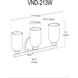 Vonda 3 Light 21 inch Aged Brass Vanity Light Wall Light