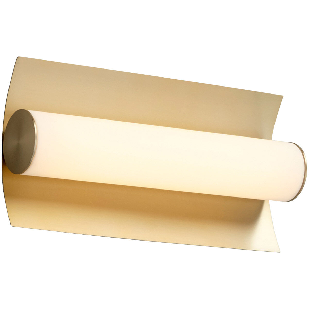 Wave LED 6 inch Aged Brass Sconce Wall Light