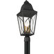 Cardigan 3 Light 23.75 inch Sand Coal and Olden Brass Outdoor Post Lantern, Great Outdoors