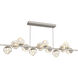 Luna LED 72 inch Beige Silver Chandelier Ceiling Light in 2700K LED, Geo Inner - Amber Outer, Twisted Branch