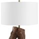 Namath 29.5 inch 150 watt Textured Wood and Antique Brass Table Lamp Portable Light