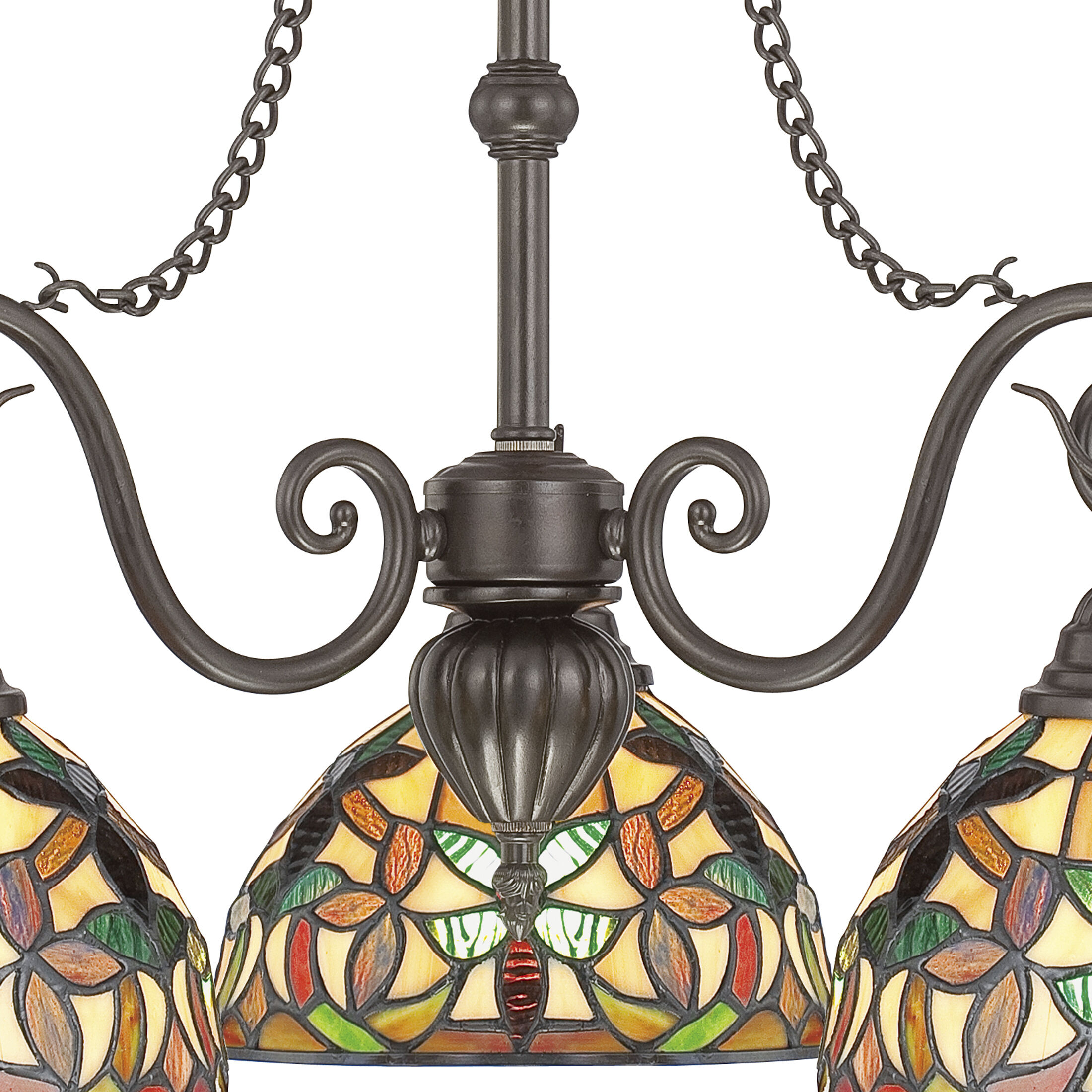 Kami 3 Light 25 inch Vintage Bronze Dinette Chandelier Ceiling Light, Naturals