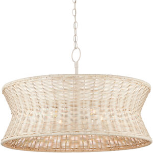 Phebe 4 Light 28.5 inch Bleached Natural and Vanilla Chandelier Ceiling Light