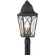 Cardigan 3 Light 23.75 inch Sand Coal and Olden Brass Outdoor Post Lantern, Great Outdoors