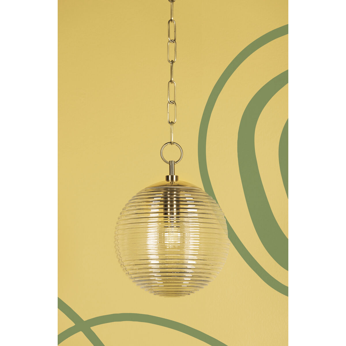 Sara 1 Light 10.5 inch Aged Brass Pendant Ceiling Light