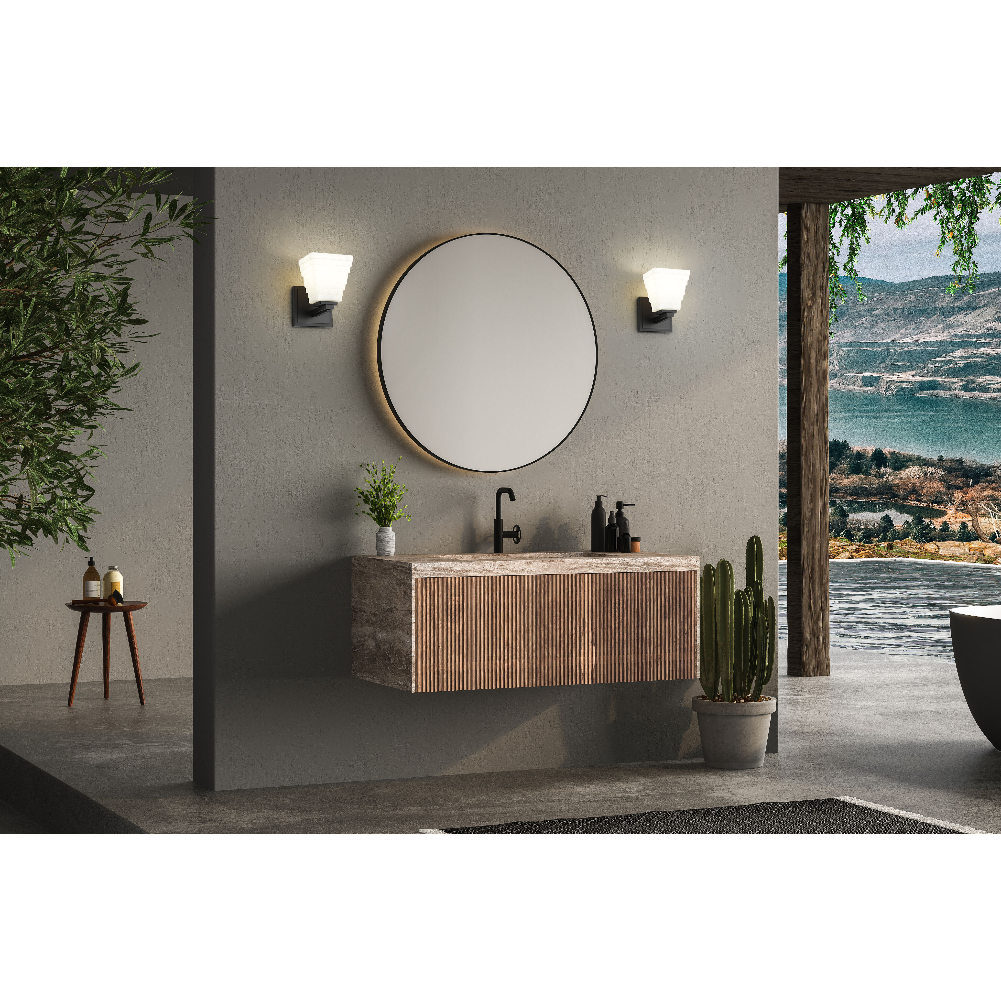 Annalise Wall Sconce Wall Light in Matte Black