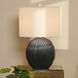 Lunar 25.5 inch 150.00 watt Matte Black Porcelain Table Lamp Portable Light