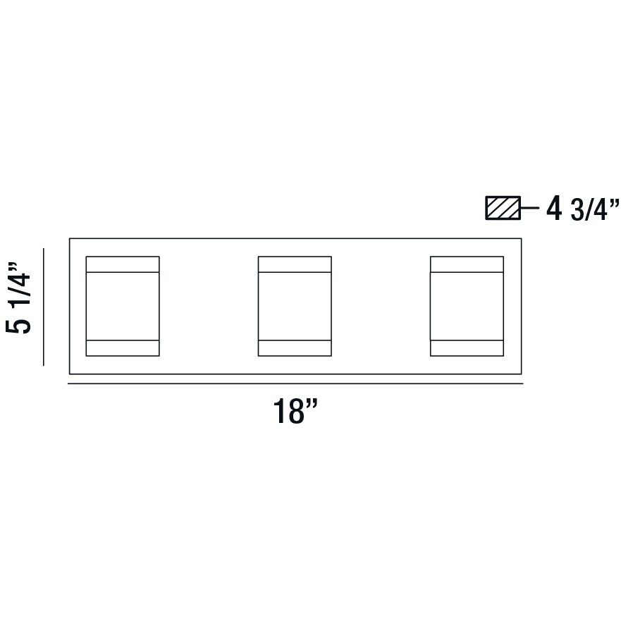 Seaton LED 18 inch Chrome Vanity Light Wall Light