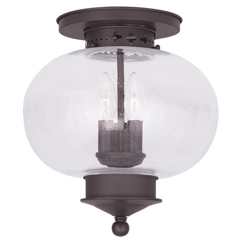 Harbor 3 Light 11 inch Bronze Semi-Flush Mount Ceiling Light