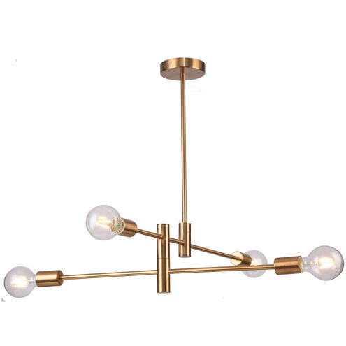 Canada 4 Light 31 inch Brushed Bronze Chandelier Ceiling Light