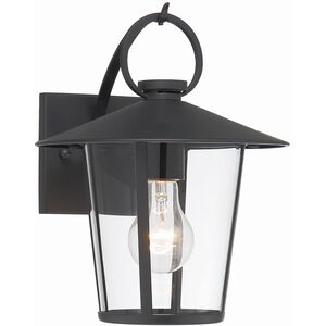 Andover 1 Light 9 inch Matte Black Sconce Wall Light in Clear