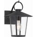 Andover 1 Light 9 inch Matte Black Sconce Wall Light in Clear