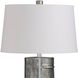 Striata 29 inch 150 watt Antiqued Aluminum Table Lamp Portable Light