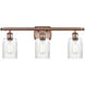 Ballston Hadley LED 26 inch Antique Copper Bath Vanity Light Wall Light in Clear Glass, Ballston