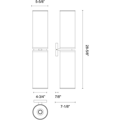 Revolve Ii 2 Light 24 inch Clear Glass and Natural Brass Bath Vanity Wall Light