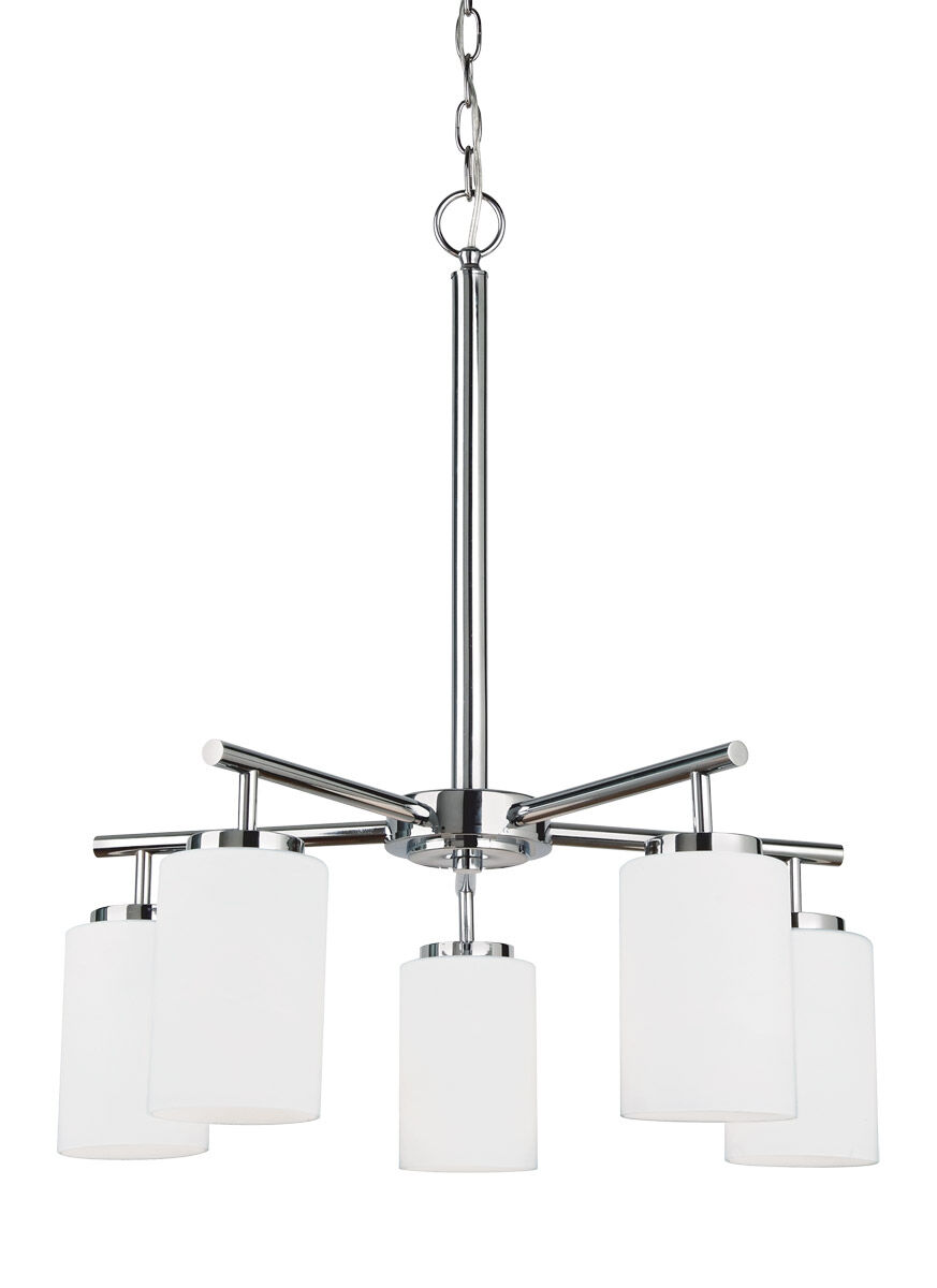 Oslo 5 Light 24 inch Chrome Chandelier Ceiling Light
