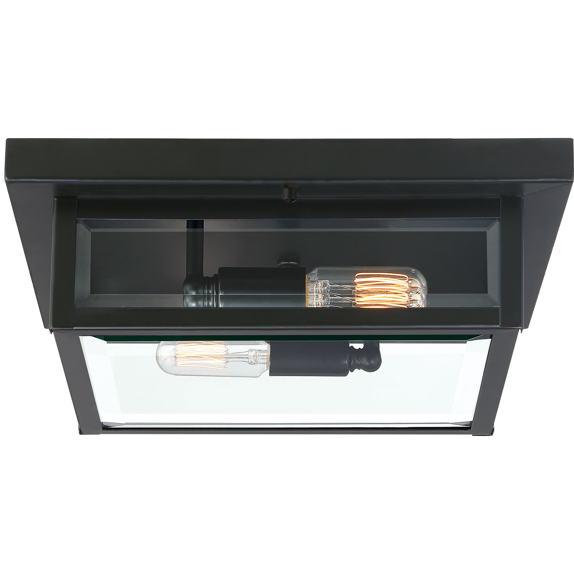 Westover 2 Light 12 inch Earth Black Outdoor Flush Mount 