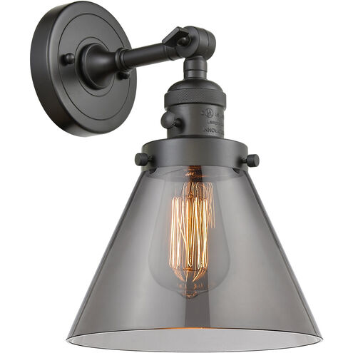 Franklin Restoration Large Cone LED 8 inch Oil Rubbed Bronze Sconce Wall Light, Franklin Restoration