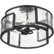 Bella Collina 3 Light 18 inch Coal Semi Flush Mount Ceiling Light