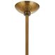 Faramond 10 Light 35 inch Vintage Brass and Hammered Smoke Slump Glass Chandelier Ceiling Light
