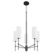 Hamilton 5 Light 24 inch Matte Black Chandelier Ceiling Light