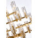 Chapman & Myers Sonnet LED 42 inch Antique-Burnished Brass Chandelier Ceiling Light in Clear Glass, Large