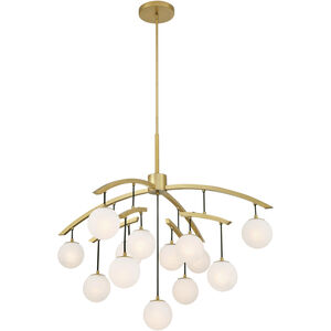 Curven 13 Light 42 inch Legacy Brass Chandelier Ceiling Light