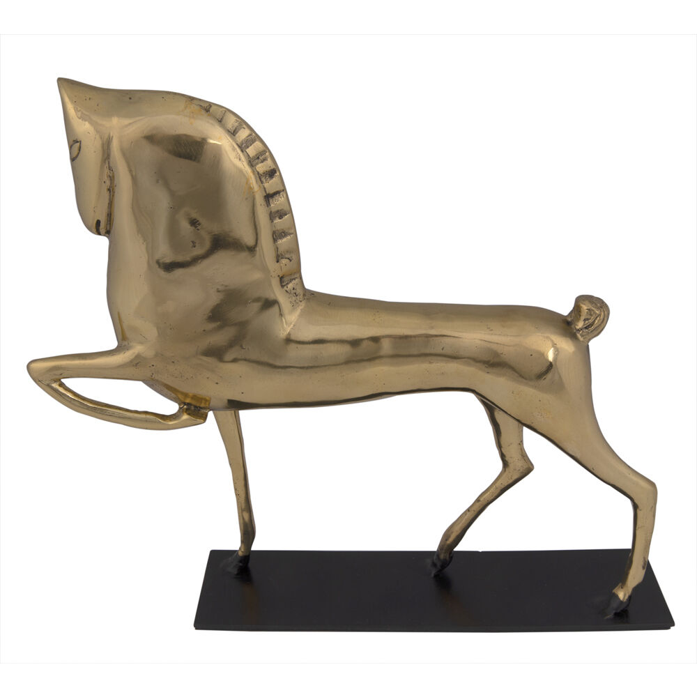 Horse On Stand Brass Decor Accessory