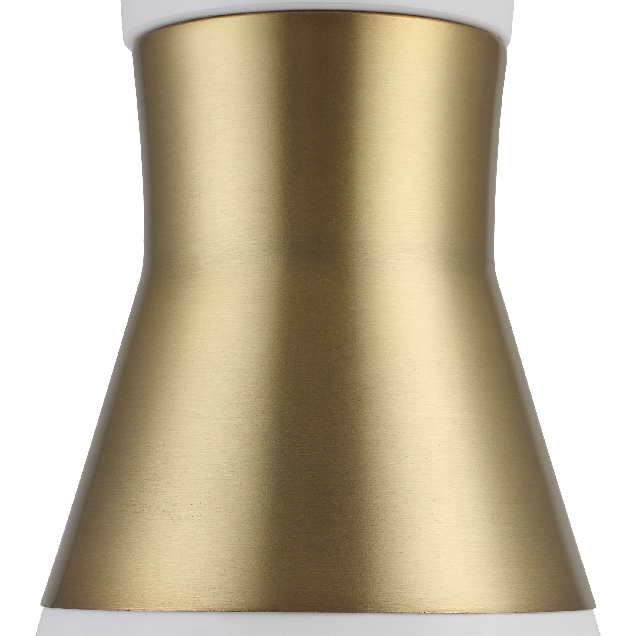 Eames 1 Light 8 inch White and Antique Brass Mini Pendant Ceiling Light