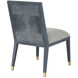 Santos Vintage Navy and Satin Brass and Barrett Dusk Side Chair