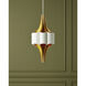 Concordia 8 Light 18.5 inch Contemporary Gold Leaf and Gesso White Chandelier Ceiling Light