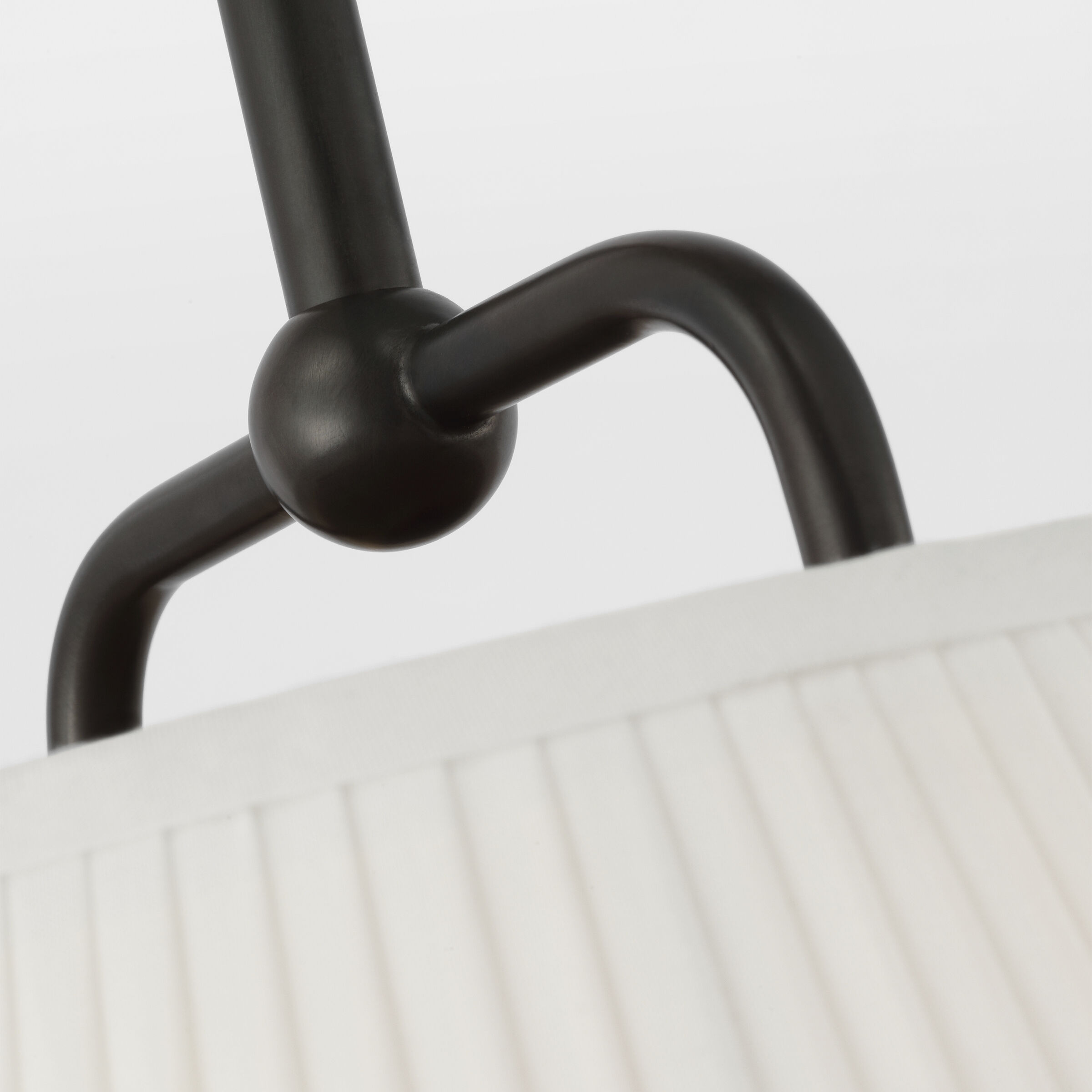 Amber Lewis Serrato LED 20 inch Bronze Hanging Shade Ceiling Light