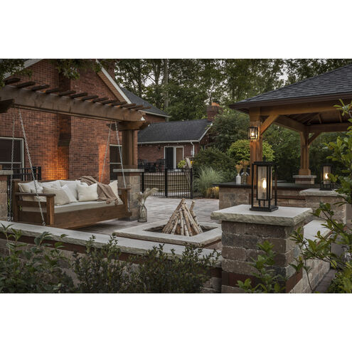 Coastal Elements Republic LED 17 inch Black Outdoor Pier Mount Lantern, Estate Series