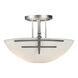 Signature 2 Light 15 inch Brushed Nickel Semi Flush Mount Ceiling Light