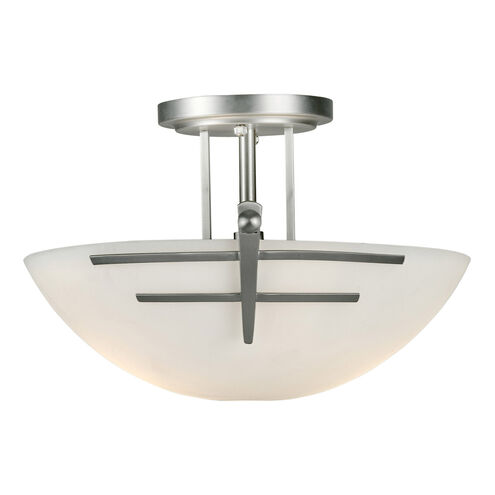Signature 2 Light 15 inch Brushed Nickel Semi Flush Mount Ceiling Light