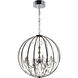 Abia LED 34 inch Chrome Up Chandelier Ceiling Light